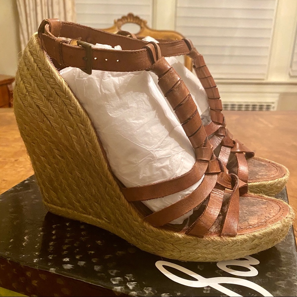 Sam Edelman Leroy Wedge Espadrille, Chesnut, 10M